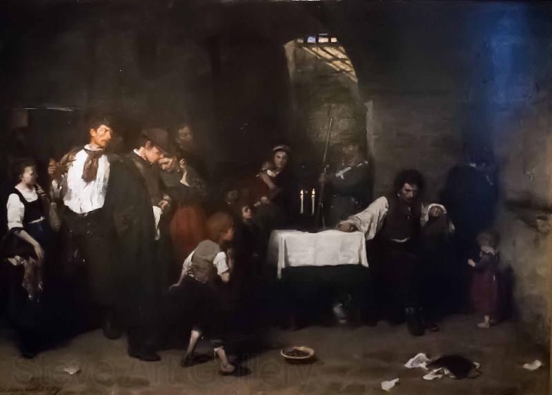 Mihaly Munkacsy The Last Day of a Condemned Man I Norge oil painting art